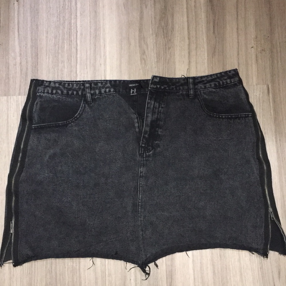 All black Jean Skirt!